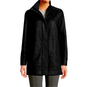 Black LANDS END sz MP 10/12 jacket pockets PICS LIGHTENED TO SHOW DETAILS